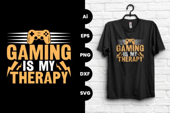 Gaming is My Therapy Graphics & T-Shirt Designs