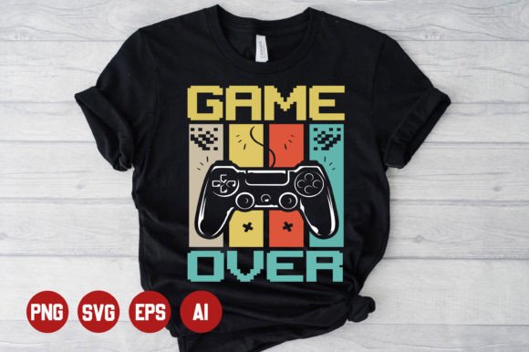 Gaming T-Shirt Design-5: Graphics for Print Templates
