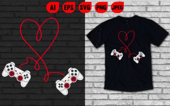 Gaming Valentines Day T Shirt: Graphics & T-Shirt Designs