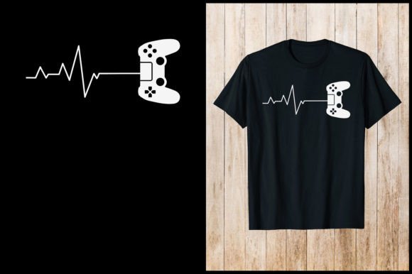 Heartbeat Line Gaming Graphics & T-Shirt Designs
